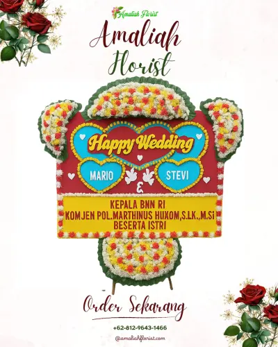 Karangan Papan Bunga Pernikahan sukabumi selatan